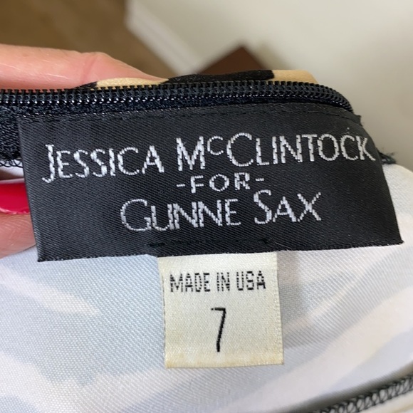 Jessica McClintock Zebra Rhinestone Strapless Maxi Dress Size Small - Picture 7 of 9